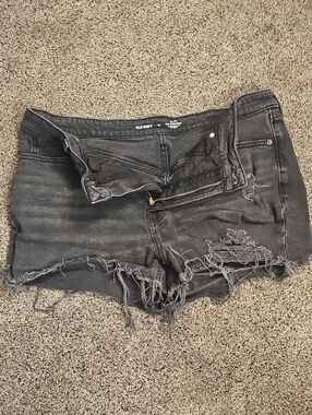 Old Navy Black Distressed Jean Shorts